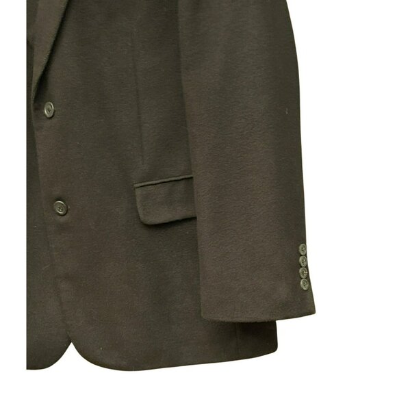 Vintage Andrew Fezza Black Blazer Jacket 44R Two Button Work Professional - Picture 2 of 6